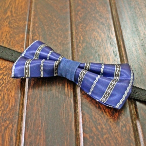 displaying image of Blue Designer Bow Tie