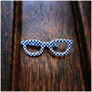 displaying image of Blue Goggles Brooch
