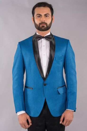 displaying image of Blue Jute Tuxedo
