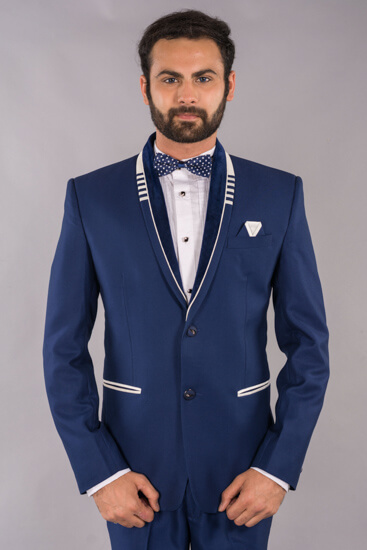displaying image of Blue PartyWear Suit
