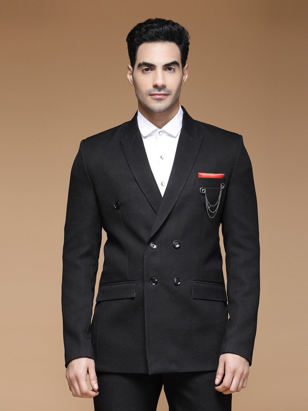 Bold Black 6 Button Suit