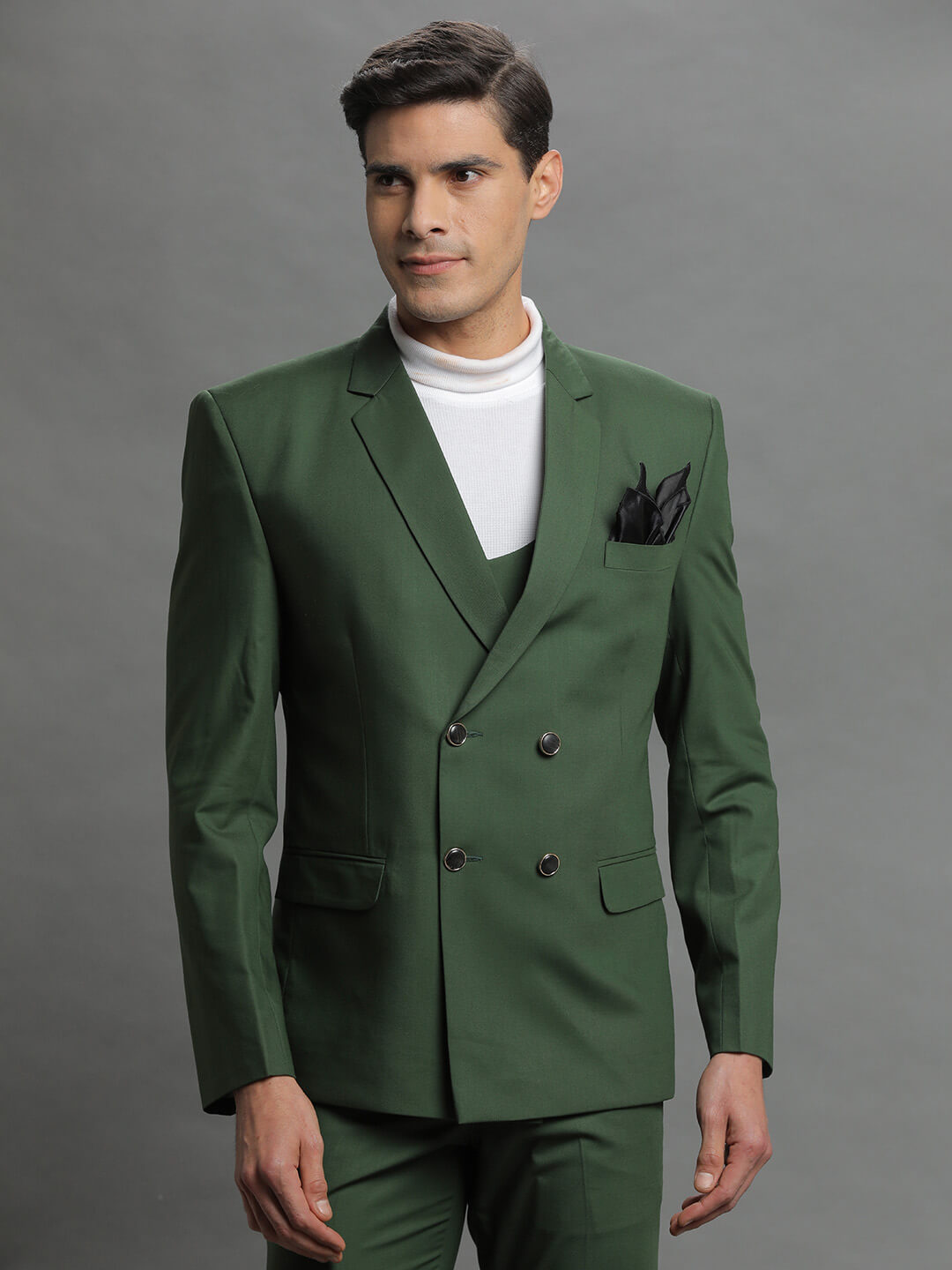displaying image of Dark Green 6 Button Suit
