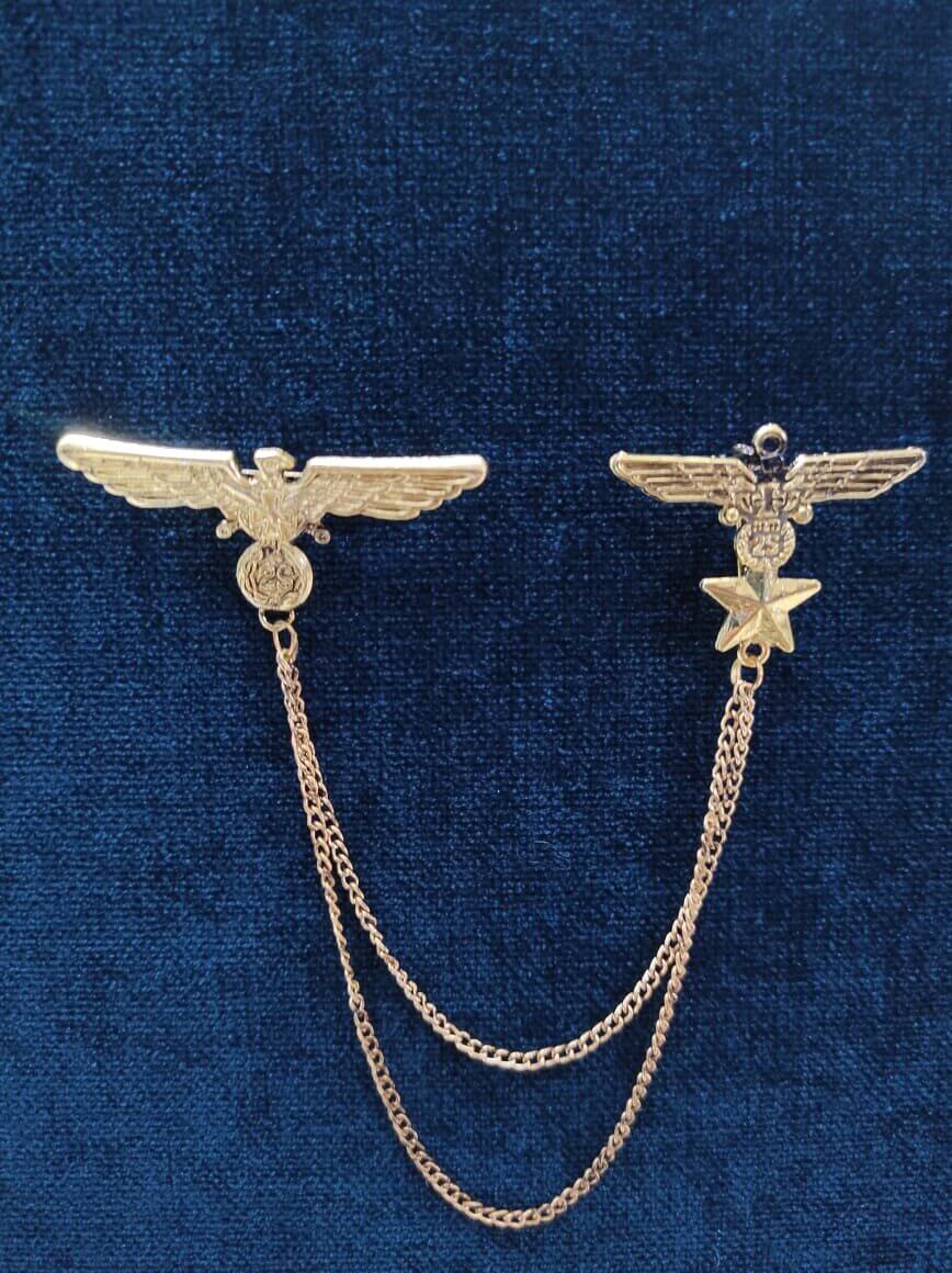 displaying image of Golden Double Eagle Brooch