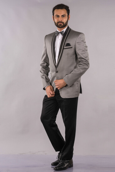 displaying image of Matte Grey Tuxedo