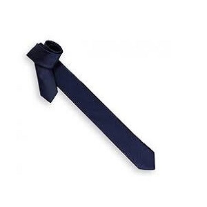 displaying image of Navy Blue Slim Fit Tie