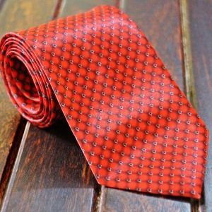 displaying image of Patterned Red Tie