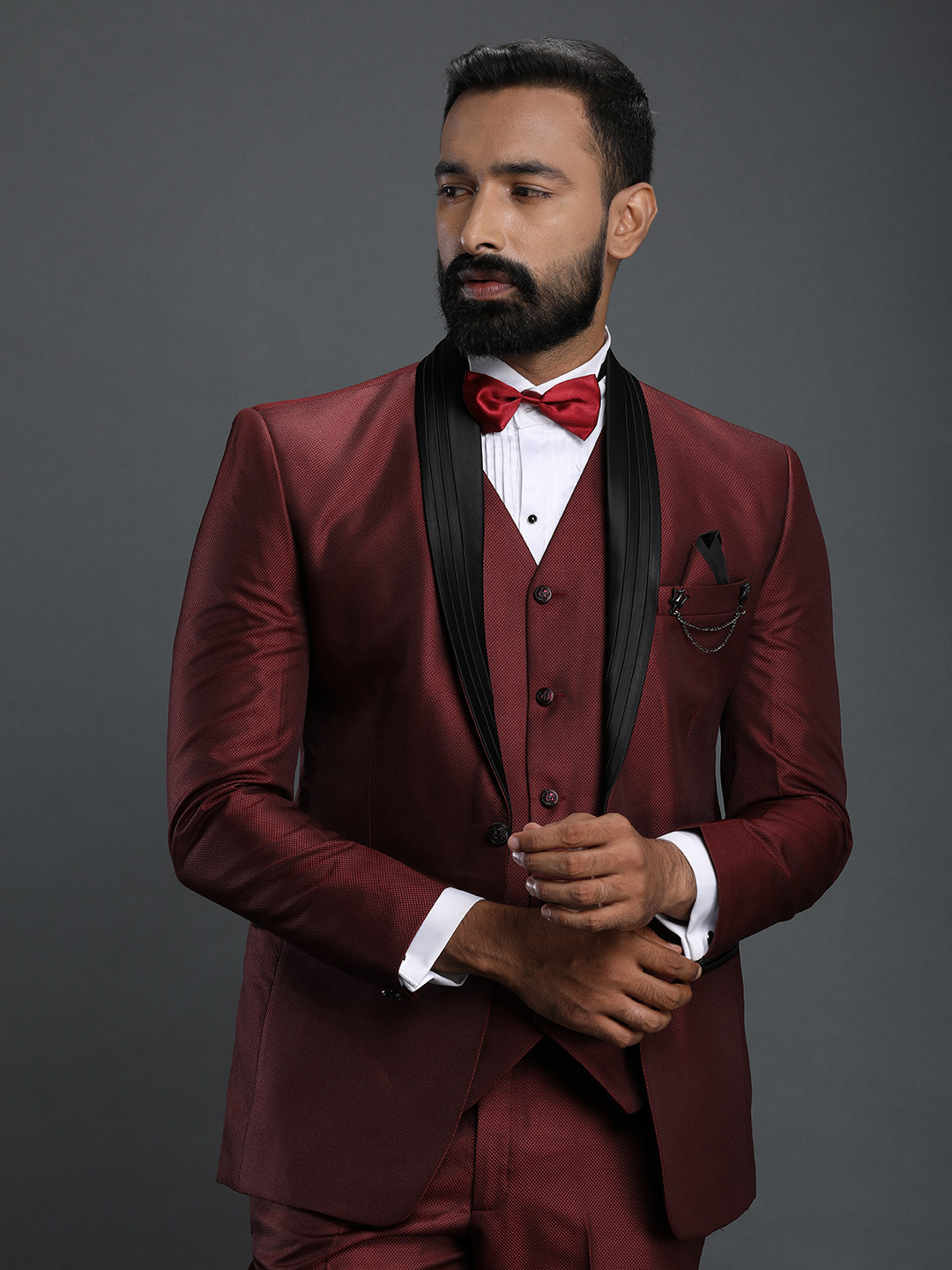 Rent/Buy Red Bridal 3 Piece Suit | Home Trial | Free Delivery | CandidKnots I Bought A New Suit For