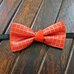 displaying image of Red Check Bow Tie