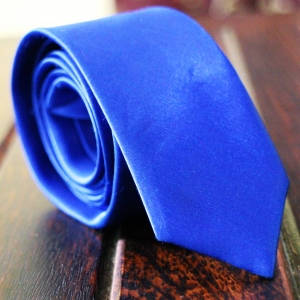 displaying image of Shiny Blue Tie