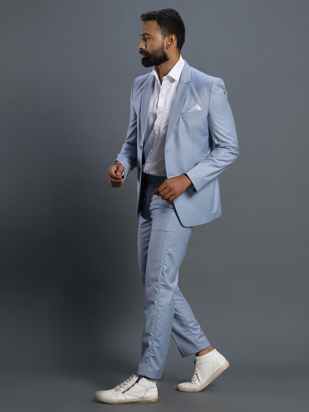 Rent/Buy Sky Blue 2 Piece Suit | Home Trial | Free Delivery | CandidKnots