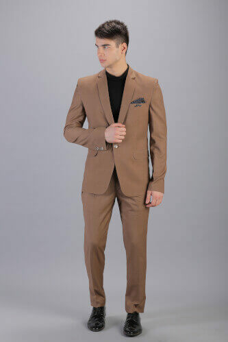 displaying image of Tan Brown Full Suit