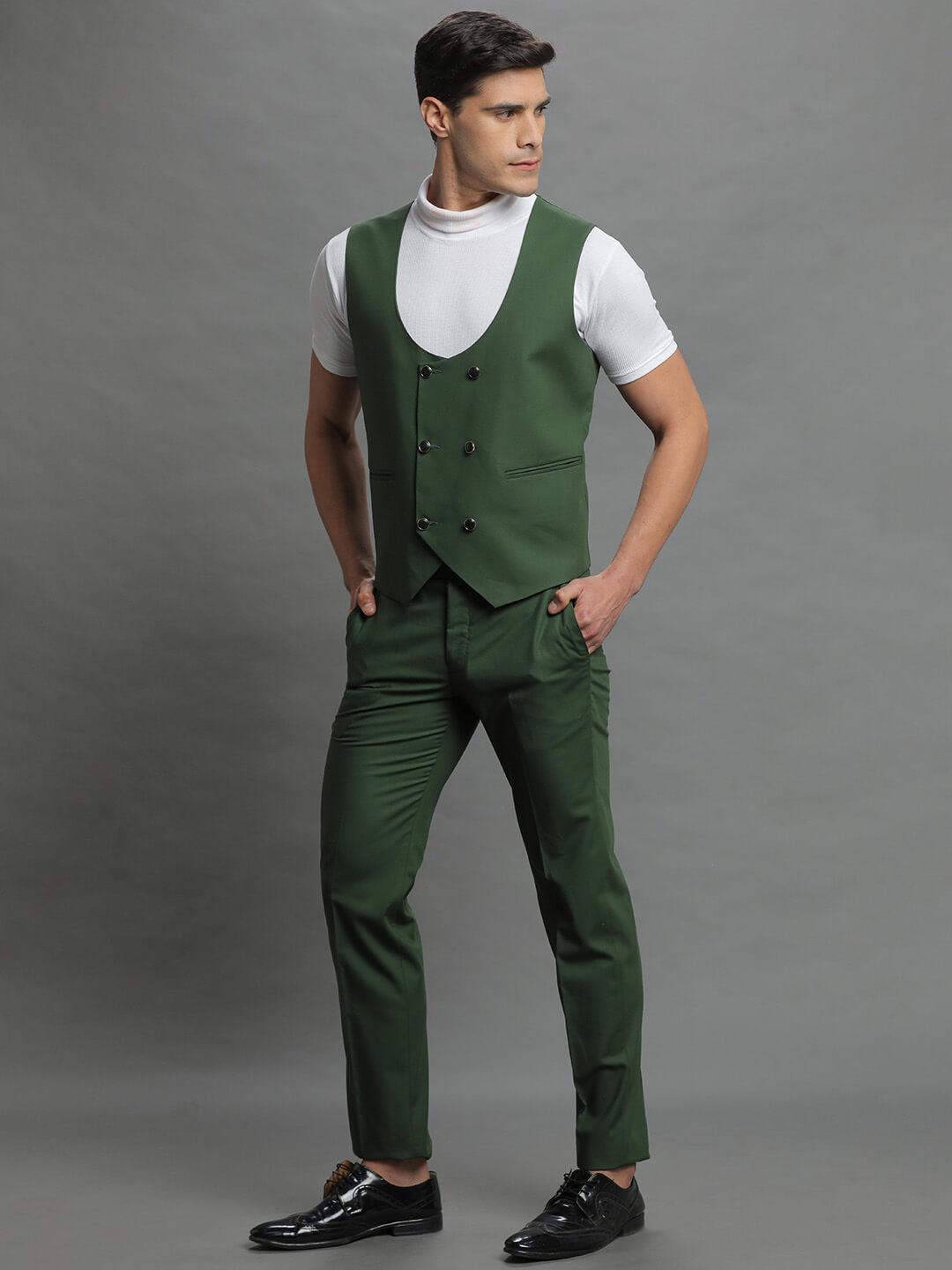 dark-green-waistcoat-pant-set