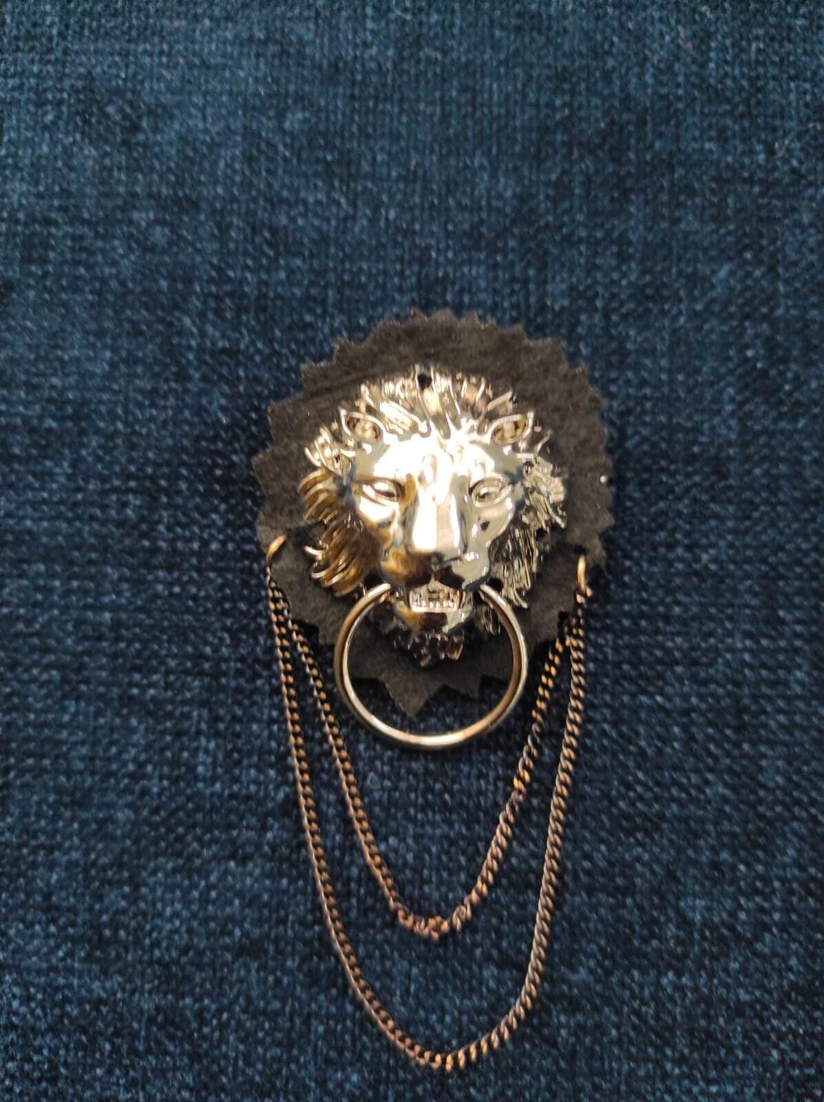 Lion Chain Brooch