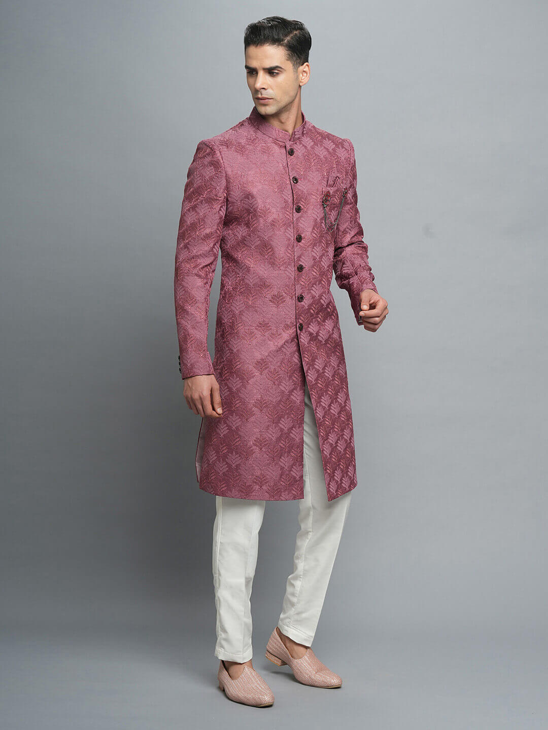 Pink Embroidered Sherwani
