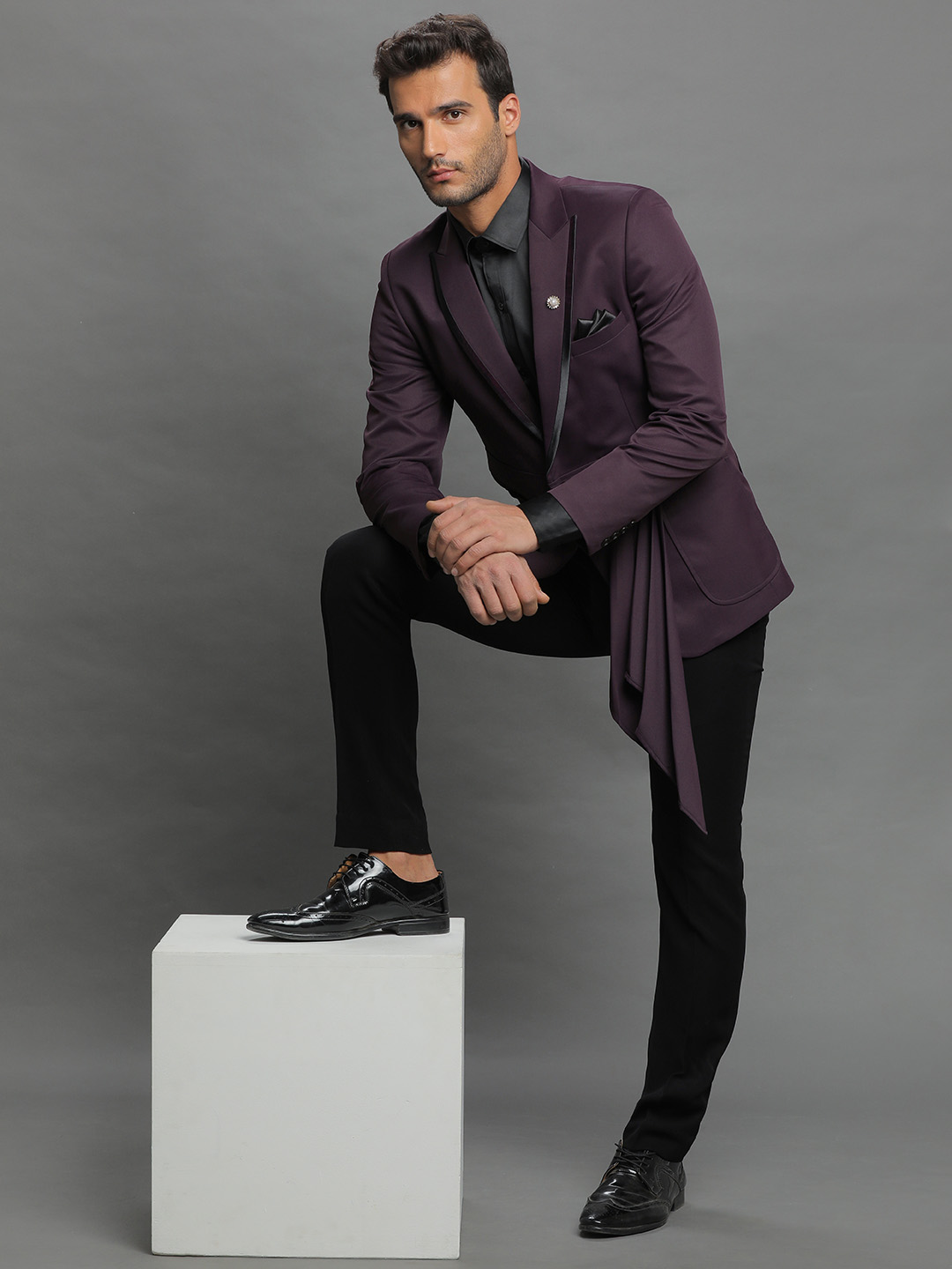 Purple Modern Cut Designer Suit