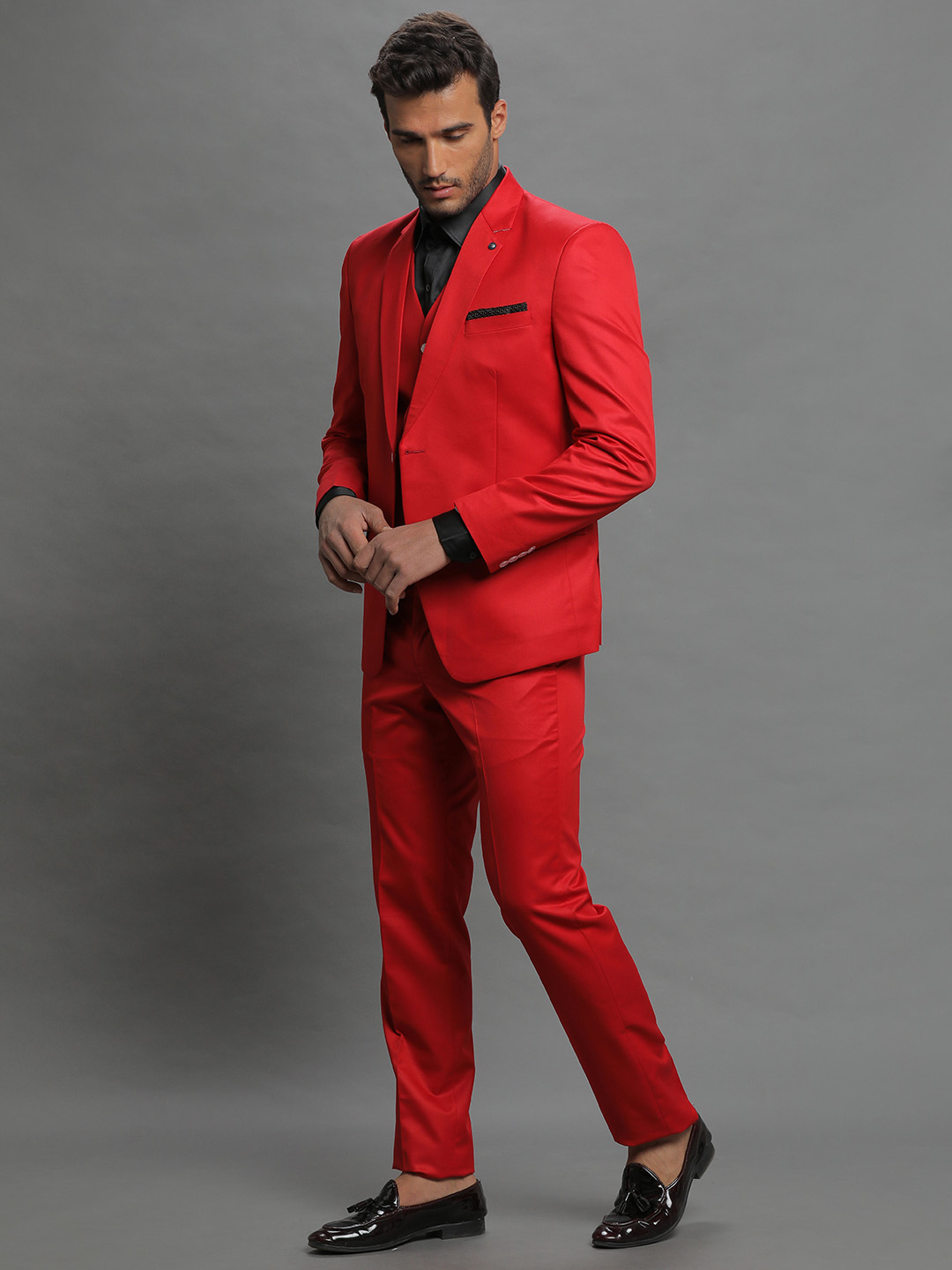 Red 3 Piece Suit