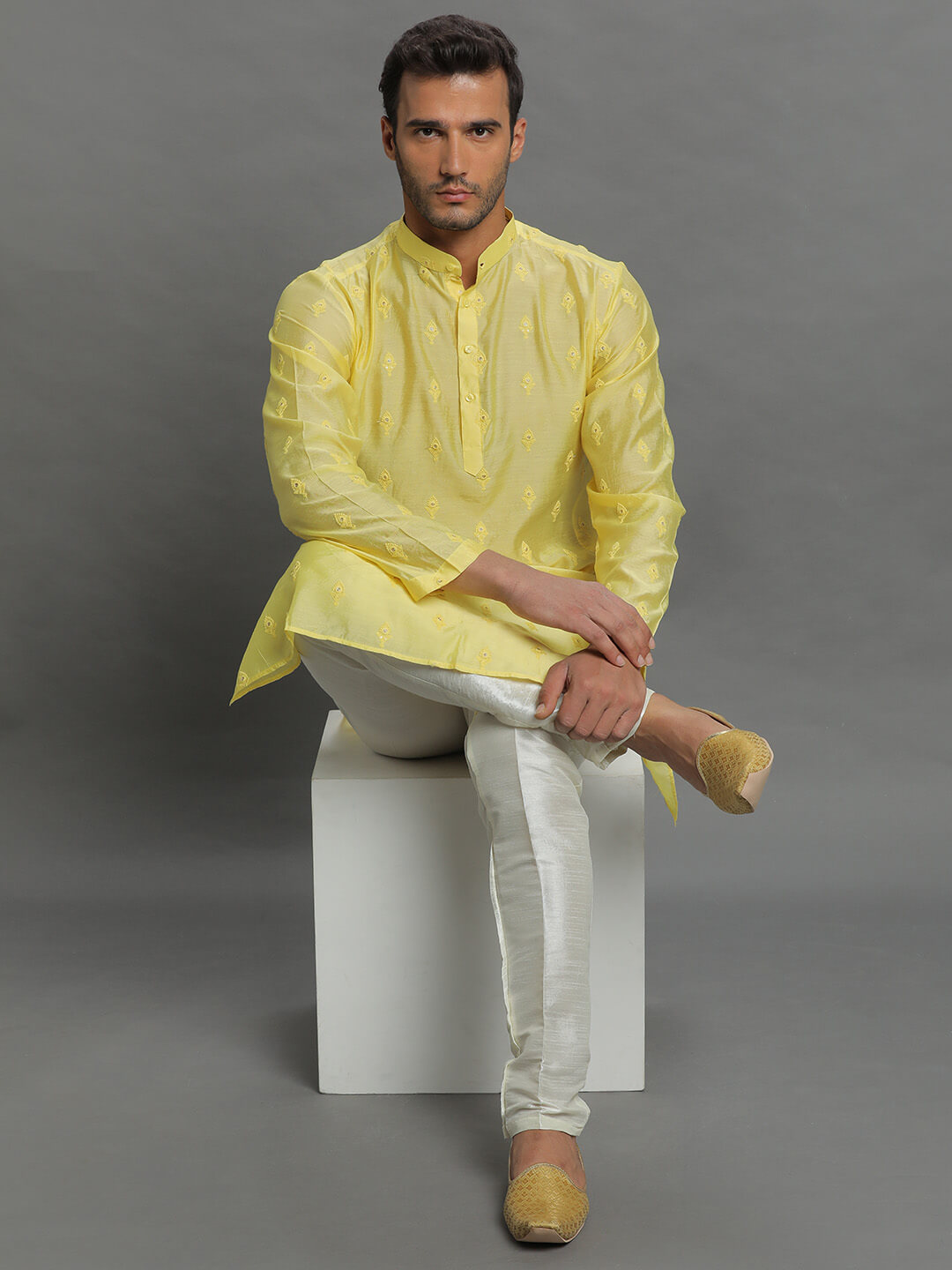 yellow-booti-embroidery-kurta-pyjama